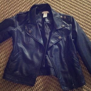 Thin leather jacket